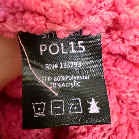 POL Pink Hoodie Popcorn Knit Sweater - Picture 7 of 8
